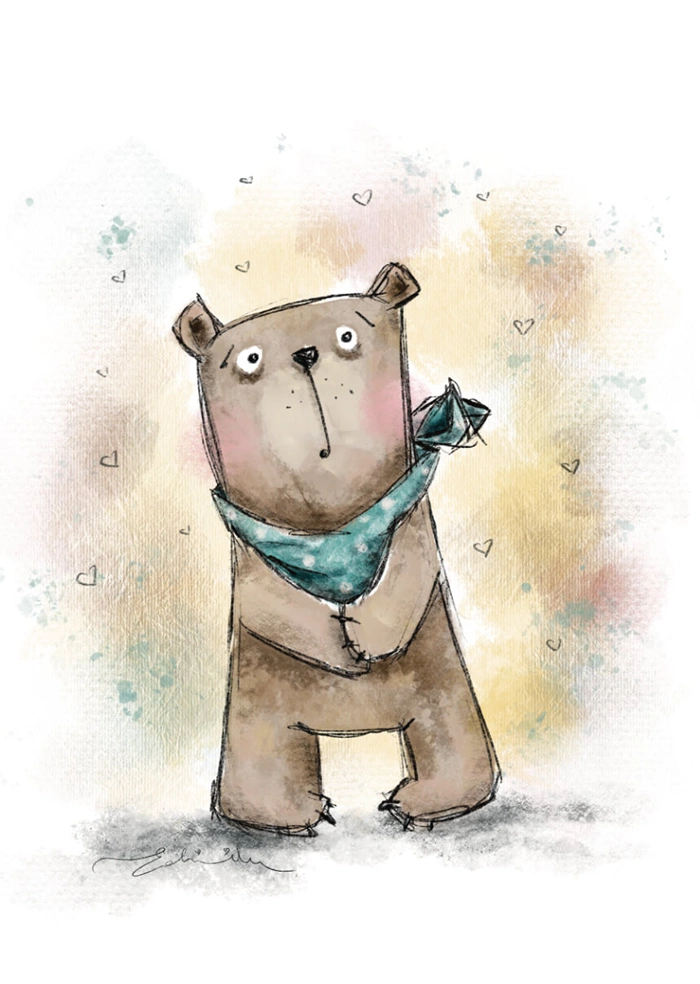 Miś i strzała amora