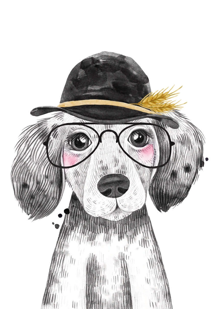 Pies w okularach