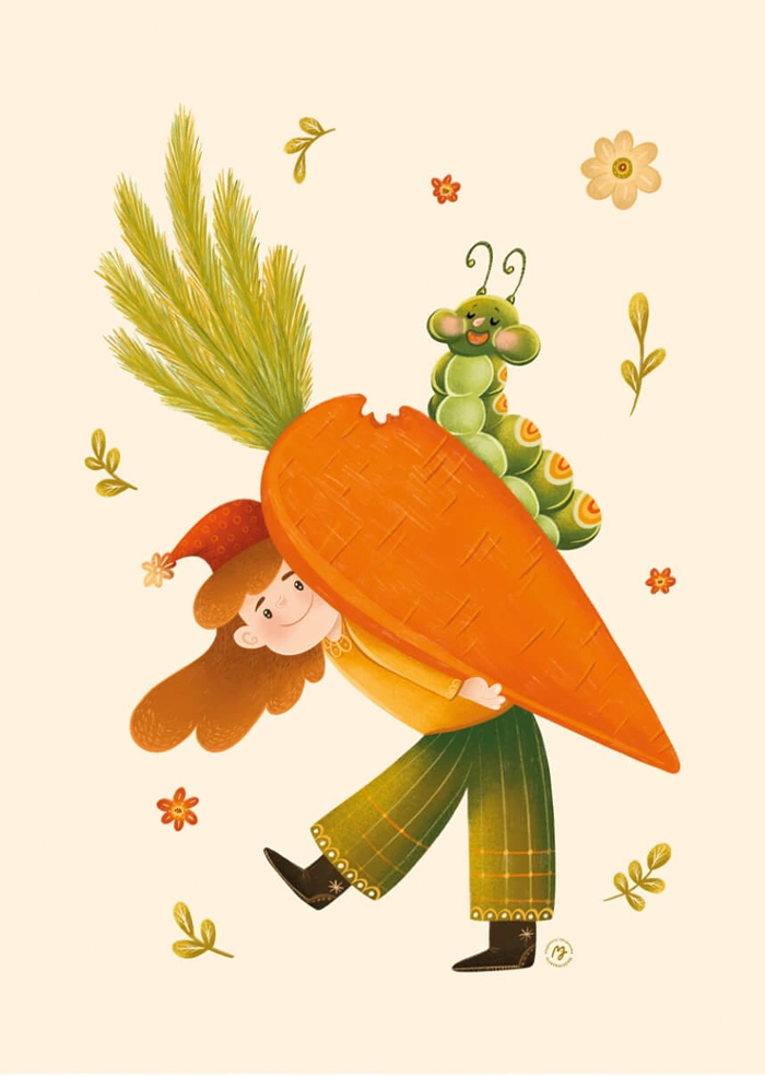 Skrzatka z marchewką