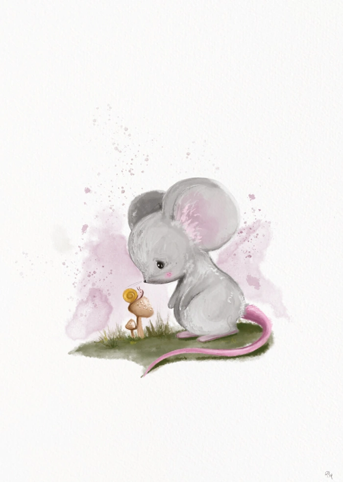 Mouse and little snail