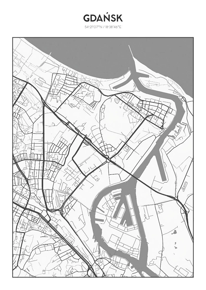 Mapa Gdańska