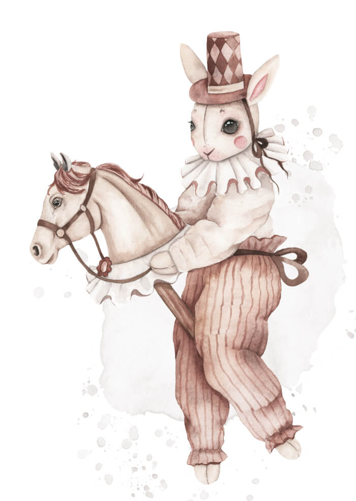 Królik na koniku