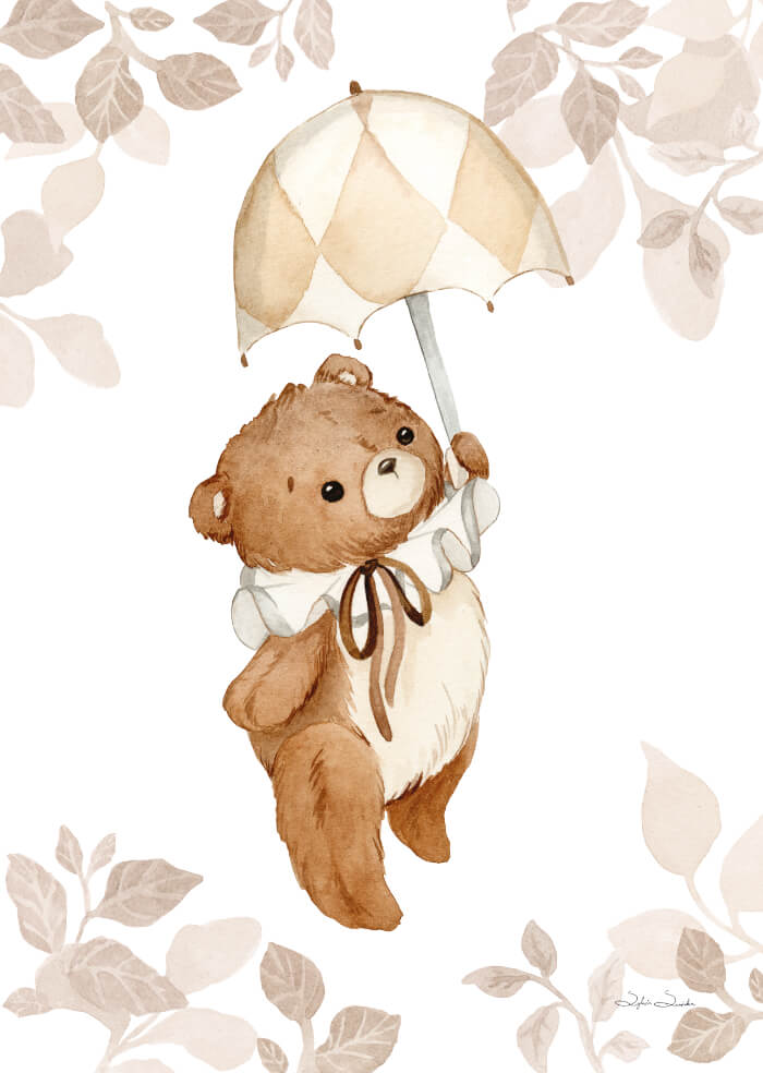 Miś z parasolem